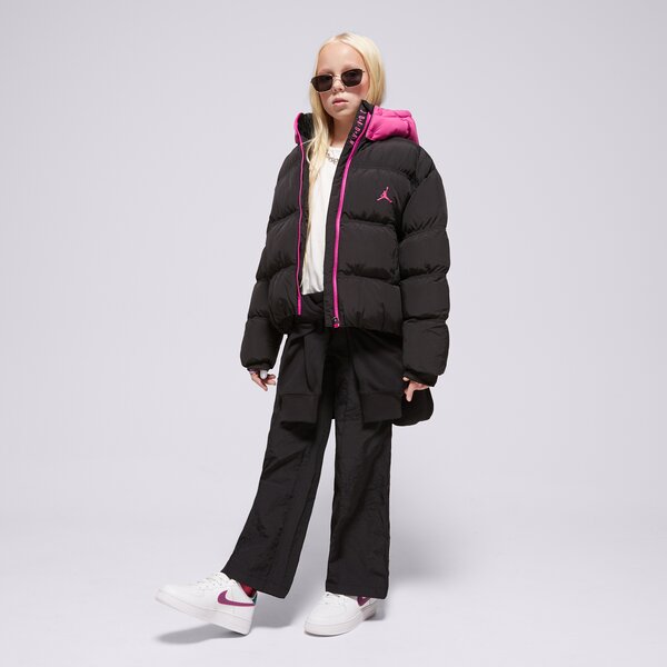 Детска преходно яке JORDAN ЯКЕ ЗИМНО JDG HEAVIEST WT PUFFER GIRL 45d196-023 цвят черен