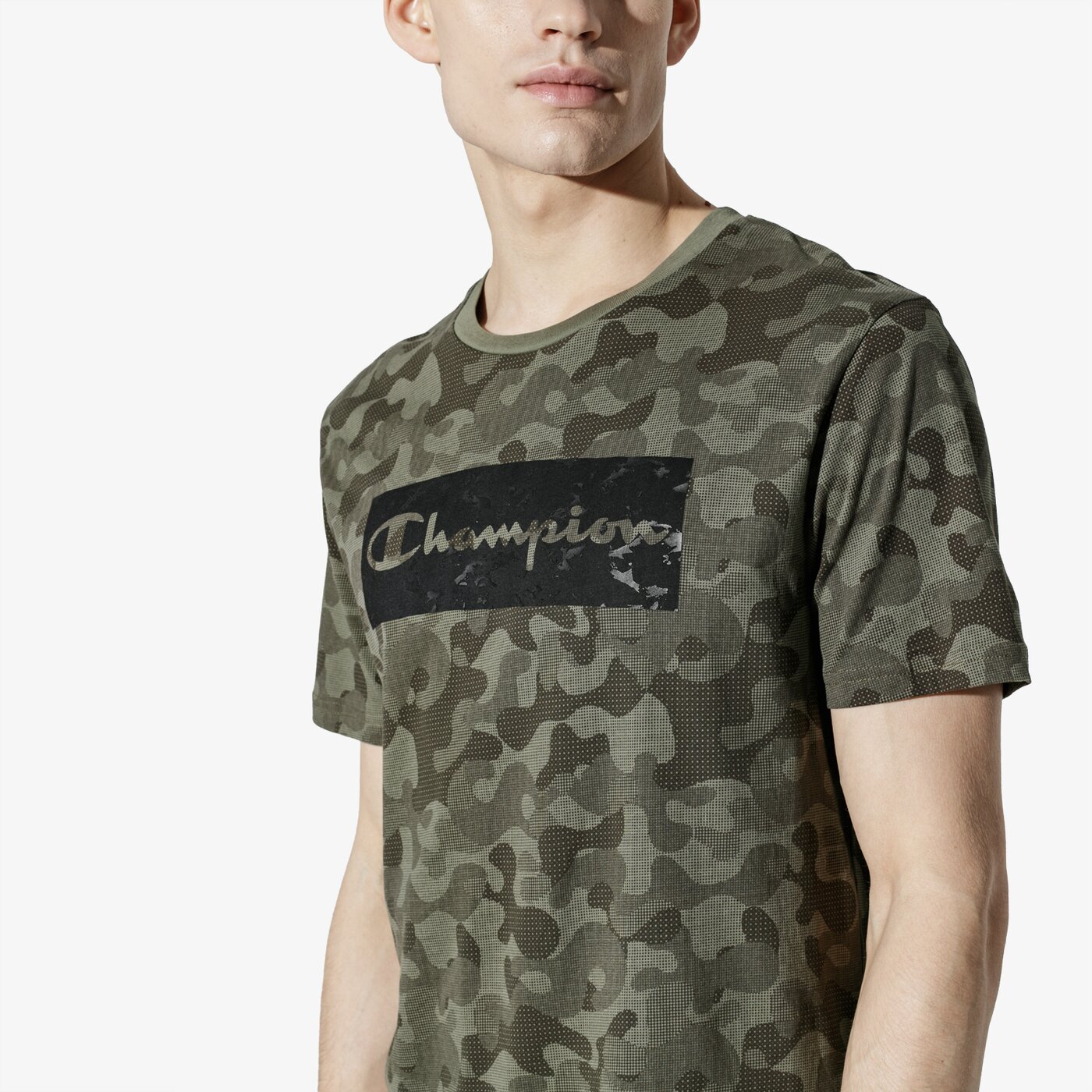 Мъжка тениска CHAMPION ТЕНИСКА SS PRINTED ТЕНИСКА chz191183-001 цвят зелен