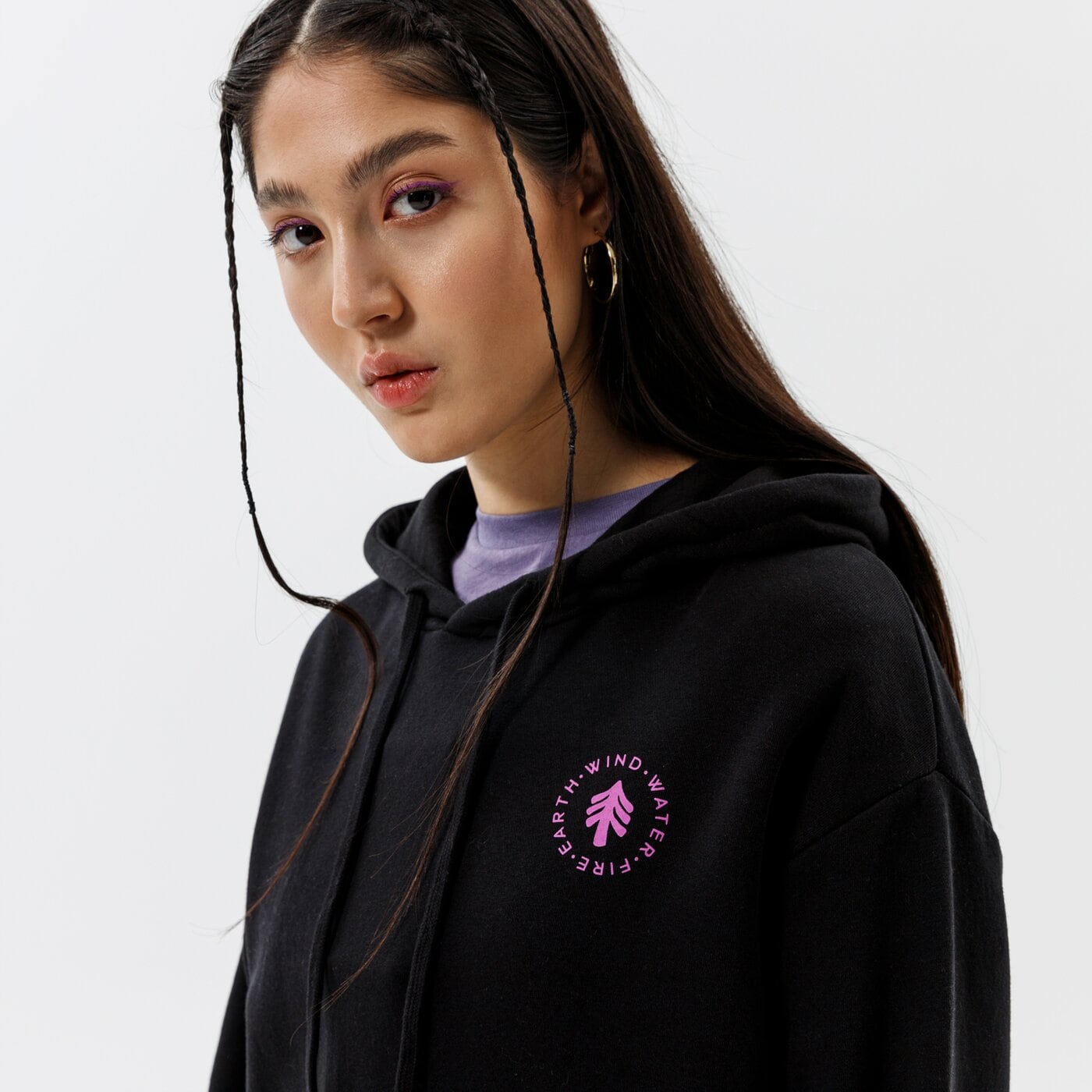 Дамски суичър ELEMENT СУИТЧЪР С КАЧУЛКА LAHOTAN HOOD W z3hob43732 цвят черен