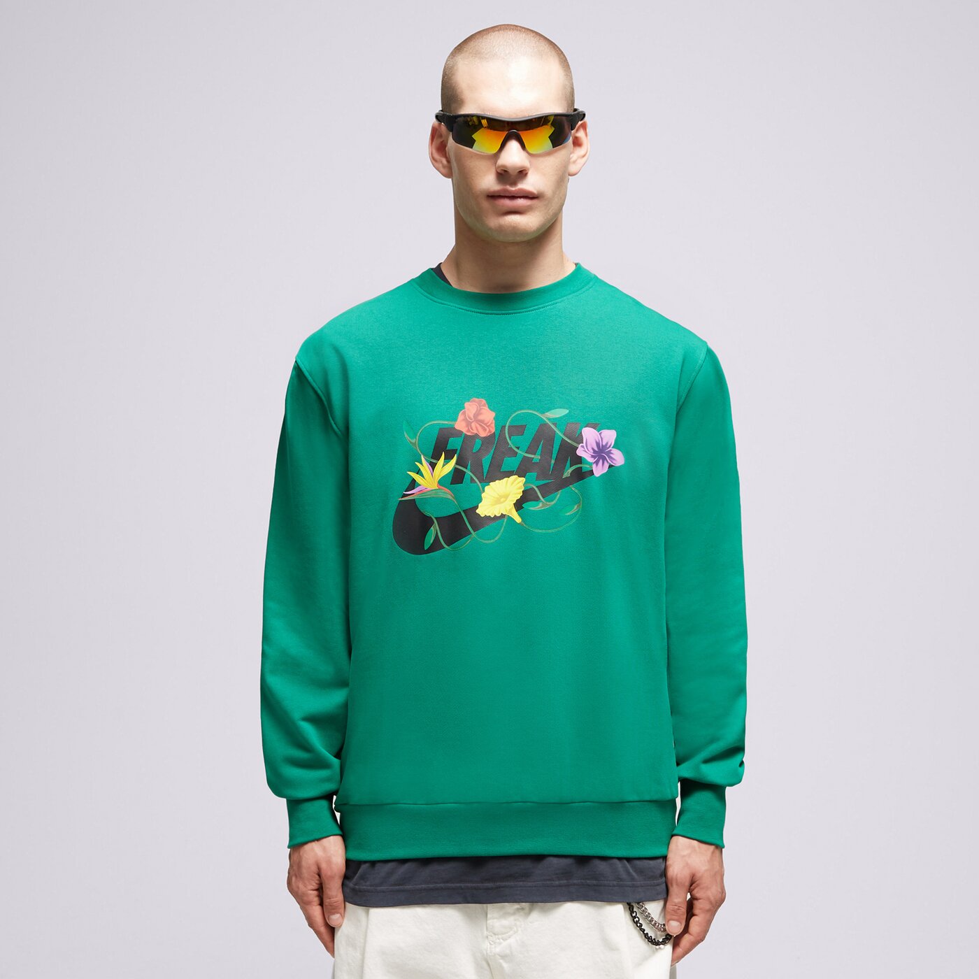 Мъжки суичър NIKE СУИТЧЪР GA M NK S.I. CREW GX NBA fj9557-365 цвят зелен