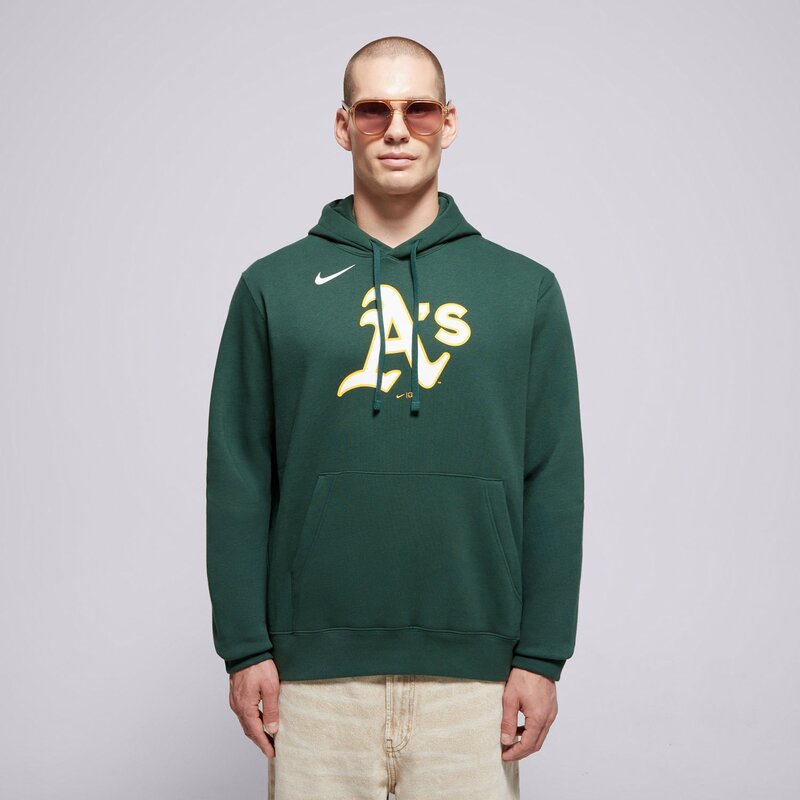 NIKE СУИТЧЪР С КАЧУЛКА MLB LOGO CLUB FLEECE HOOD OAKLAND ATH
