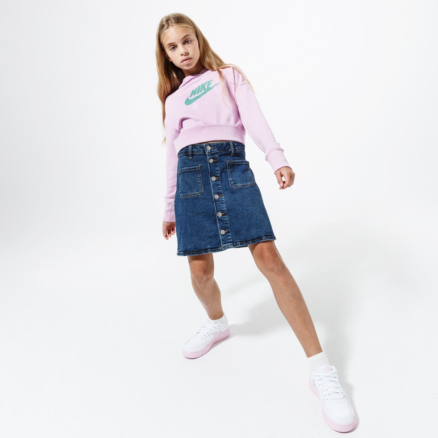 Детски суичър NIKE СУИТЧЪР С КАЧУЛКА AIR cz6234-676 цвят розов