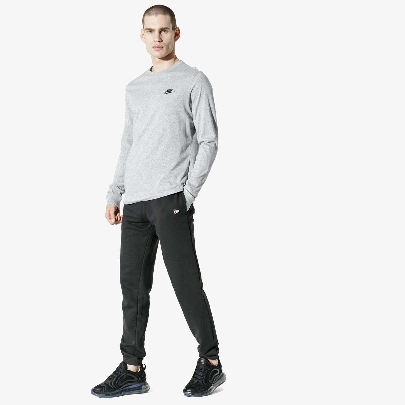 Мъжка тениска NIKE ТЕНИСКА NSW CLUB LONG-SLEEVE TEE ar5193-063 цвят сив