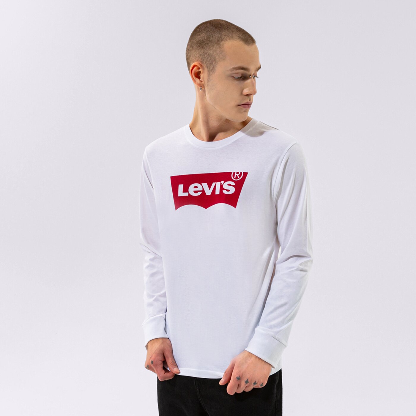 Мъжка тениска LEVI'S ТЕНИСКА LS STD GRAPHIC TEE 360150010 цвят бял