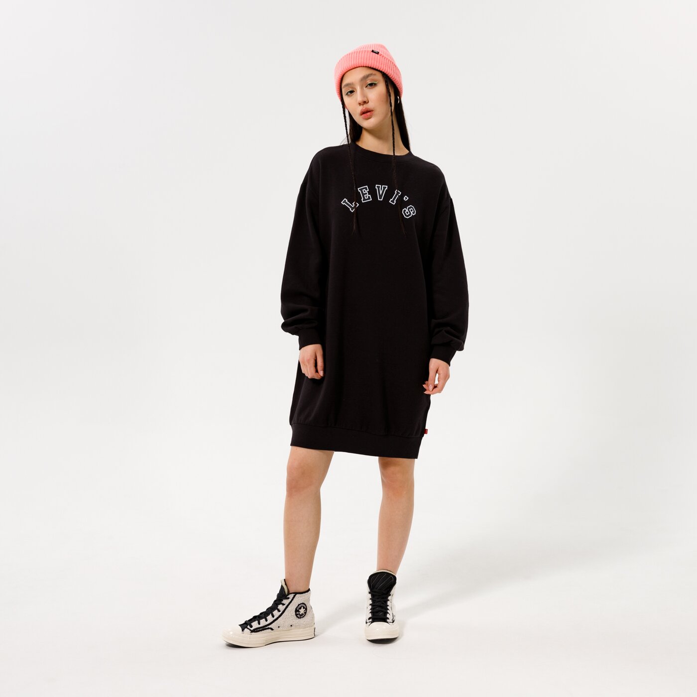 Дамски LEVI'S РОКЛЯ YUNA SWEATSHIRT АНЦУГS a0834-0003 цвят черен