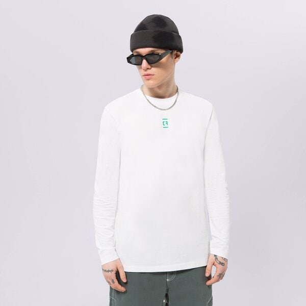 Мъжка тениска CONFRONT ТЕНИСКА LONGSLEEVE WHITE cf123tlm01001 цвят бял