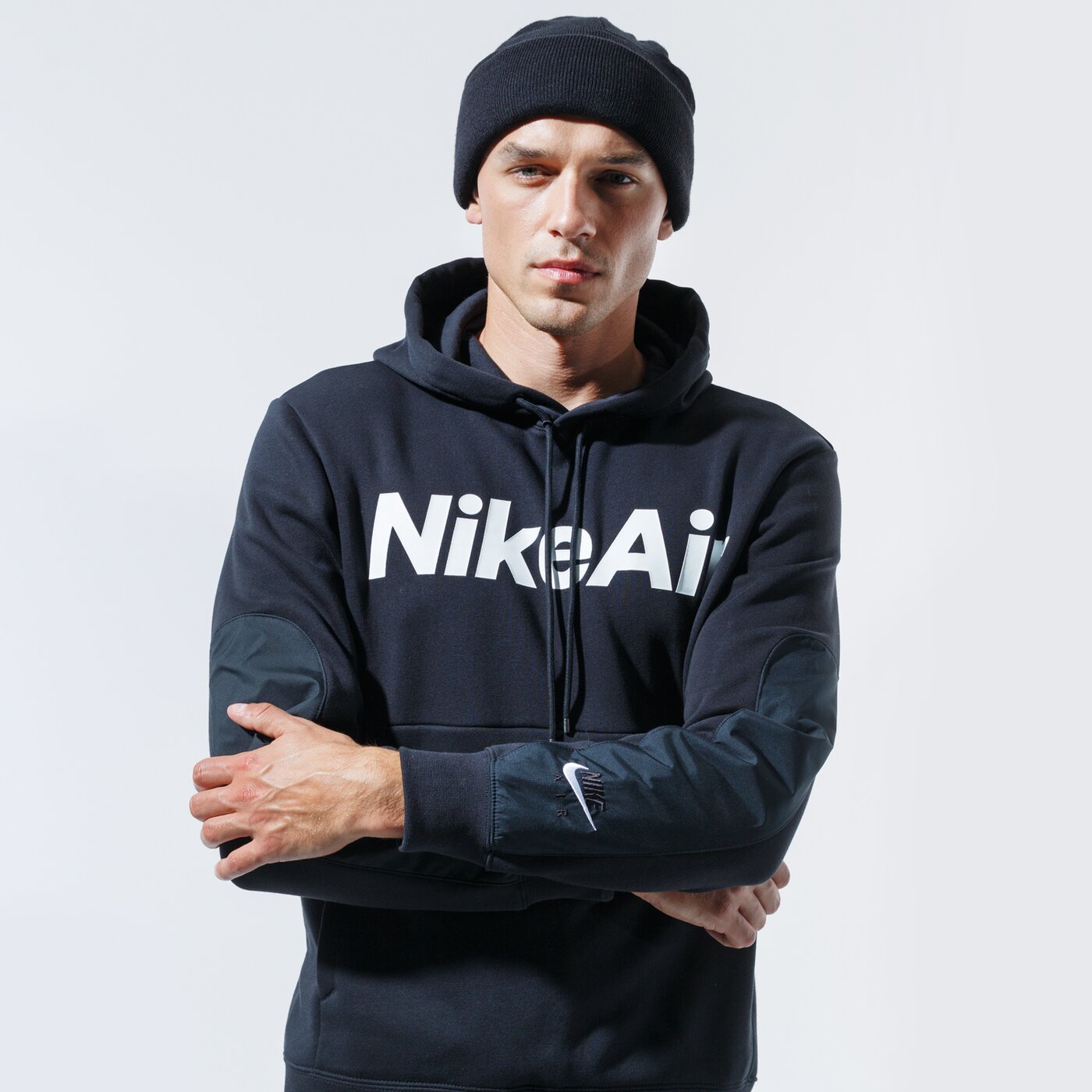 Мъжки суичър NIKE СУИТЧЪР С КАЧУЛКА M NSW AIR HOODIE PO FLC cu4139-010 цвят черен