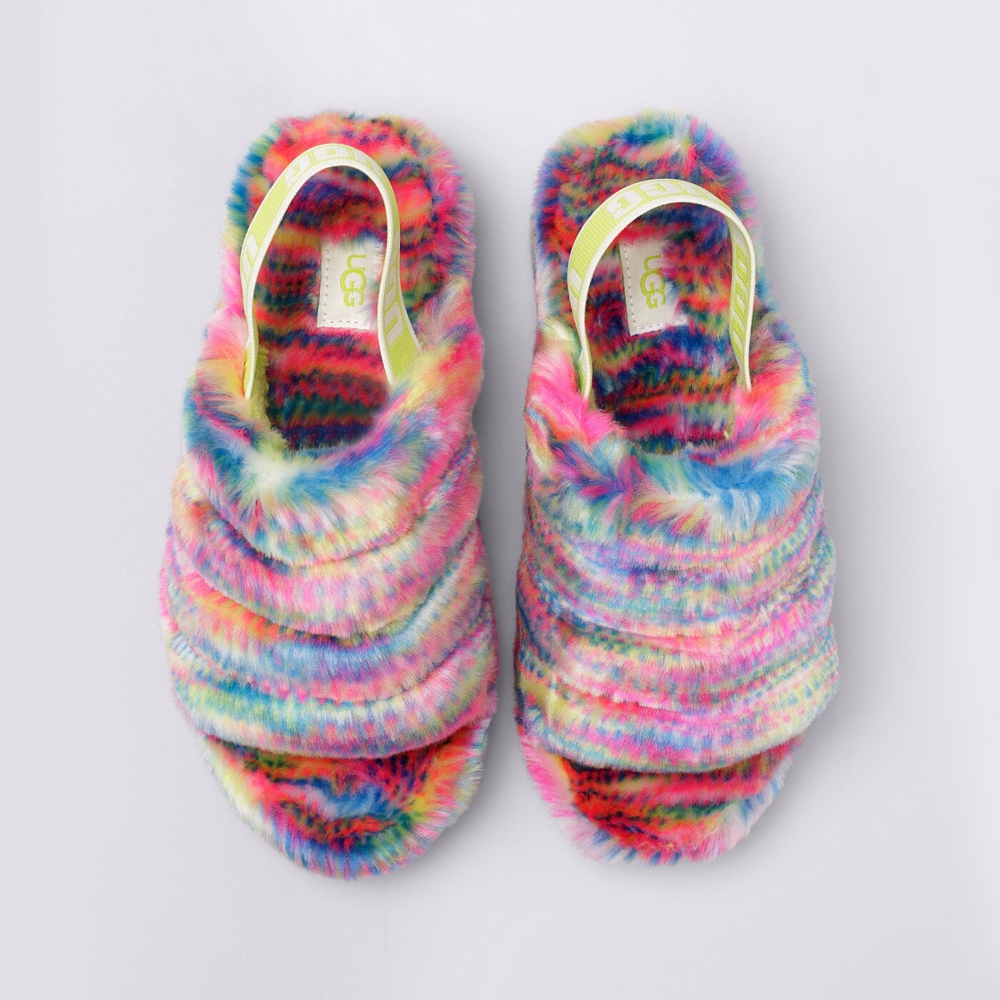 Дамски чехли и сандали UGG FLUFF YEAH PIXEL 1125007-white цвят бял