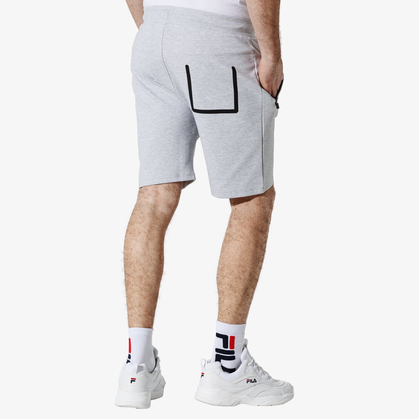 Мъжки къси панталони CONFRONT ШОРТИ CNF ELASTIC SHORTS cf19szm33005 цвят сив