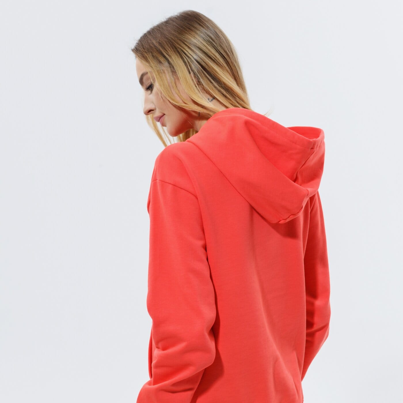 Дамски суичър VANS СУИТЧЪР С КАЧУЛКА WM FLYING V BF FT HOODIE HOT CORAL vn0a5ar4lm31 цвят оранжев