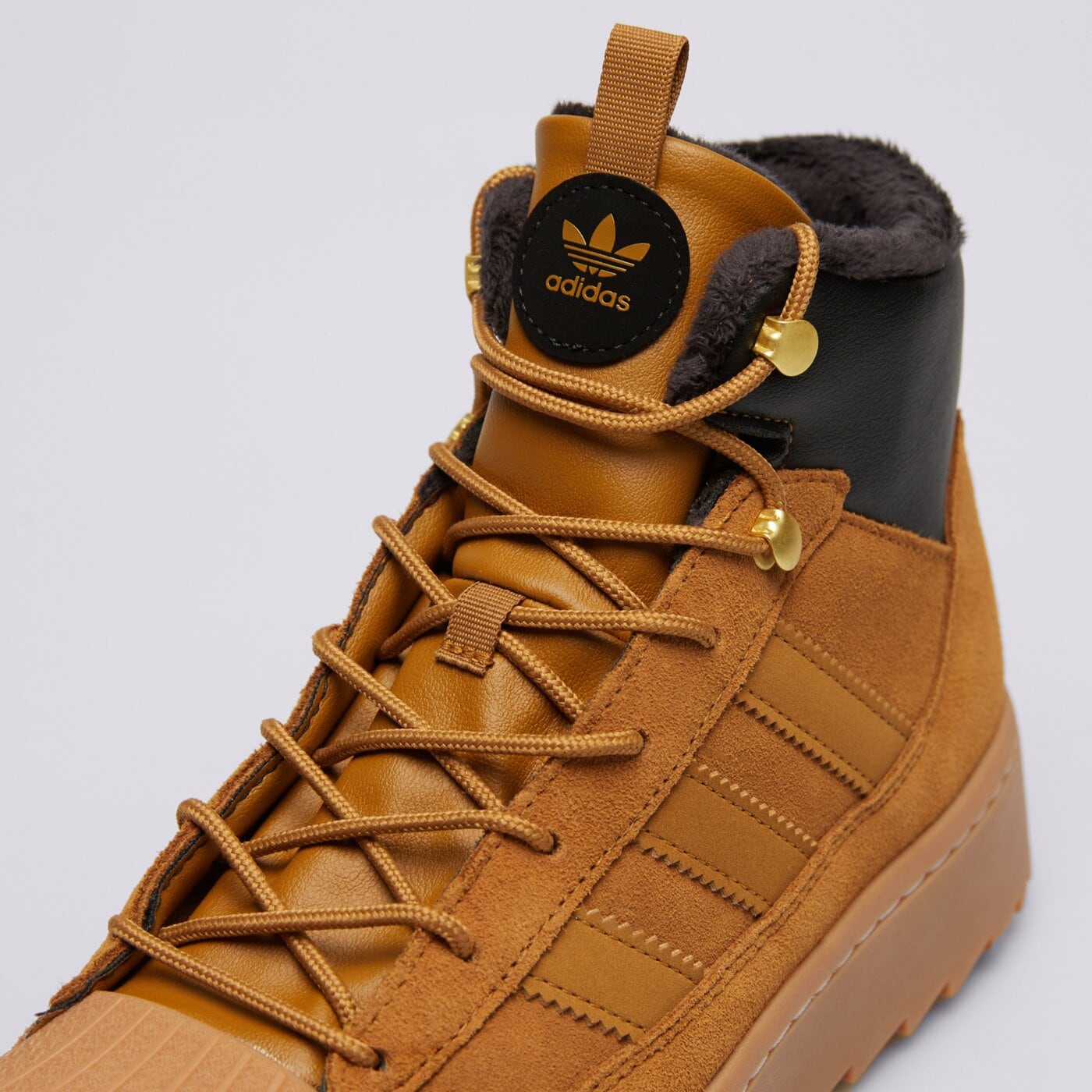 Детски зимни обувки ADIDAS SUPERSTAR WINTER TREK J jq0345 цвят кафяв