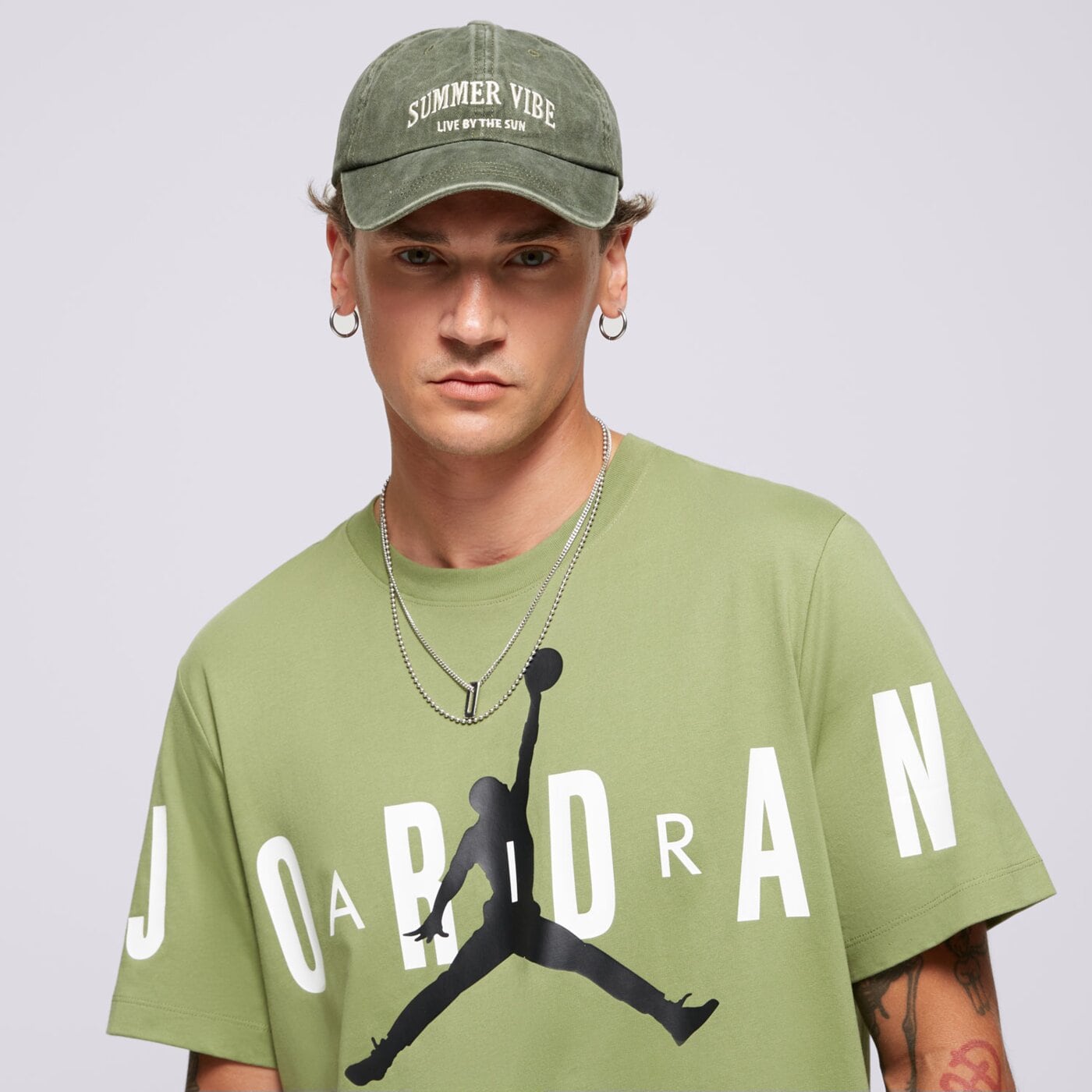 Мъжка тениска JORDAN ТЕНИСКА M J JD AIR STRETCH SS CREW dv1445-340 цвят зелен