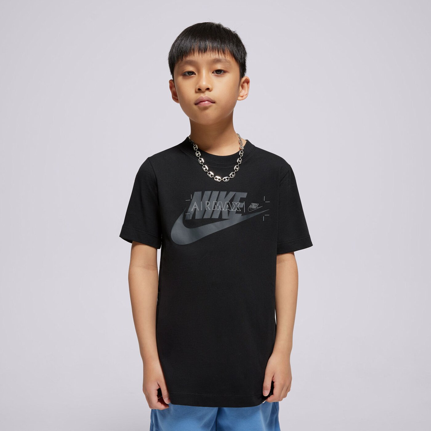 Детска тениска NIKE ТЕНИСКА B NSW AIR MAX TEE B dd9247-010 цвят черен
