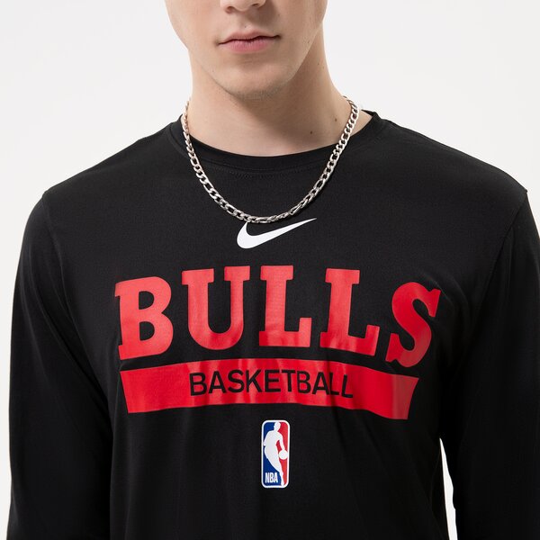 Мъжка тениска NIKE ТЕНИСКА CHI M NK DF ES PRT GPX LS TEE NBA dr6509-010 цвят черен