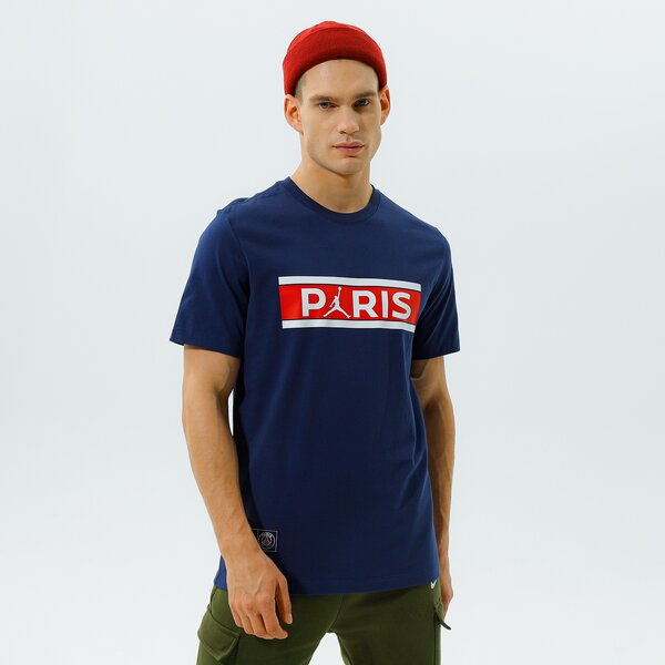 Мъжка тениска JORDAN ТЕНИСКА PARIS SAINT-GERMAIN WORDMARK db6510-410 цвят тъмносин