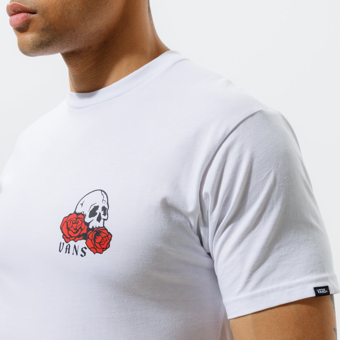 Мъжка тениска VANS ТЕНИСКА MN ROSE BED SS WHITE vn0a54cvwht1 цвят бял