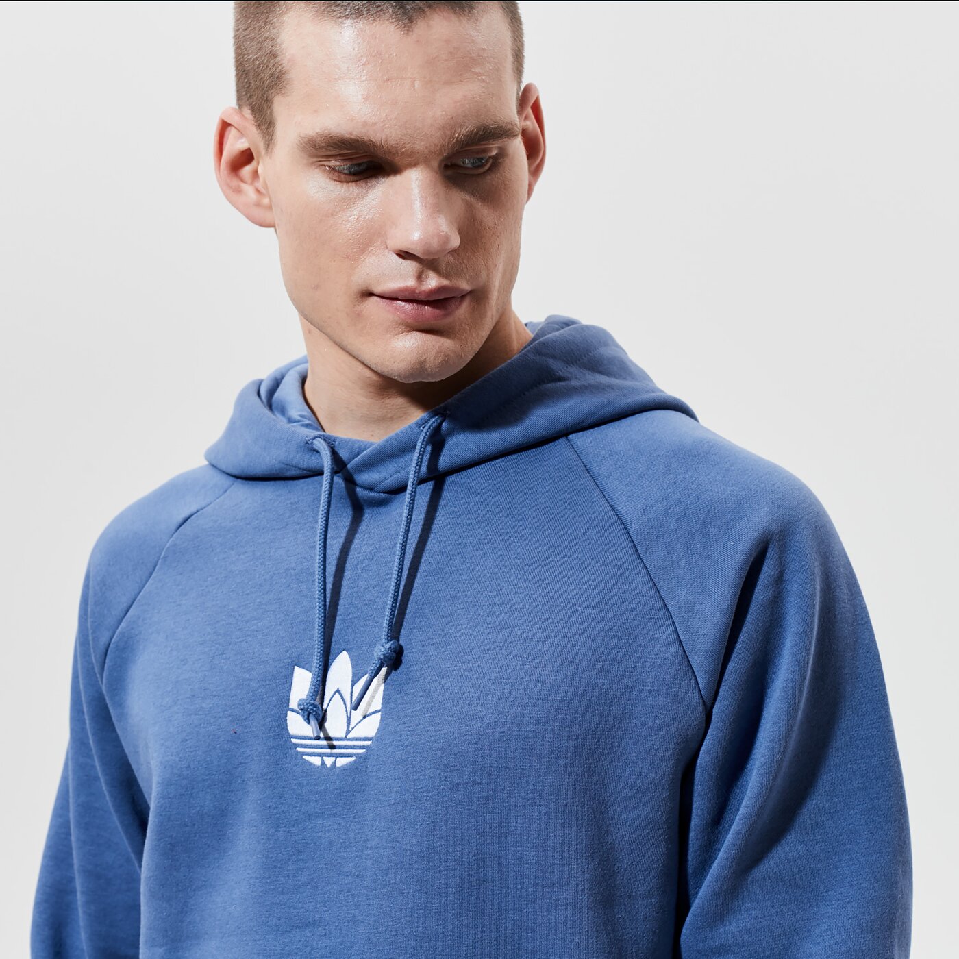 Мъжки суичър ADIDAS СУИТЧЪР С КАЧУЛКА 3D TREFOIL HOOD gn3553 цвят син