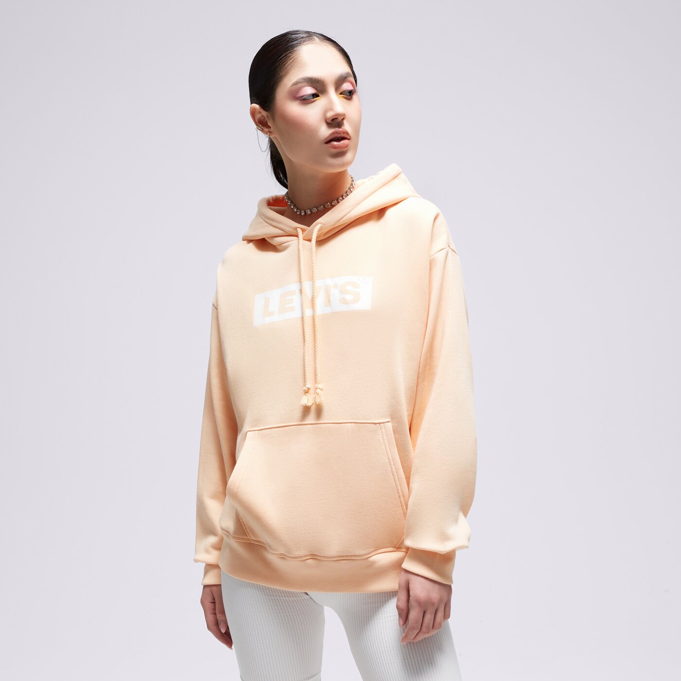 Дамски суичър LEVI'S СУИТЧЪР С КАЧУЛКА GRAPHIC STANDARD 18487-0250 цвят жълт