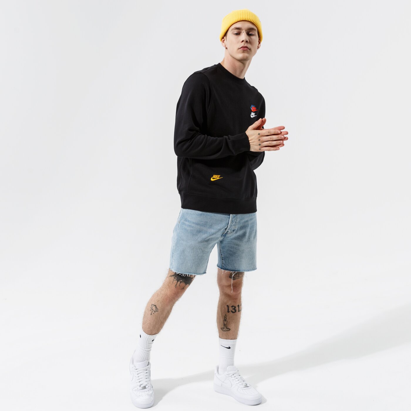 Мъжки суичър NIKE СУИТЧЪР M NSW SPE+ FT CRW M FTA dj6914-010 цвят черен