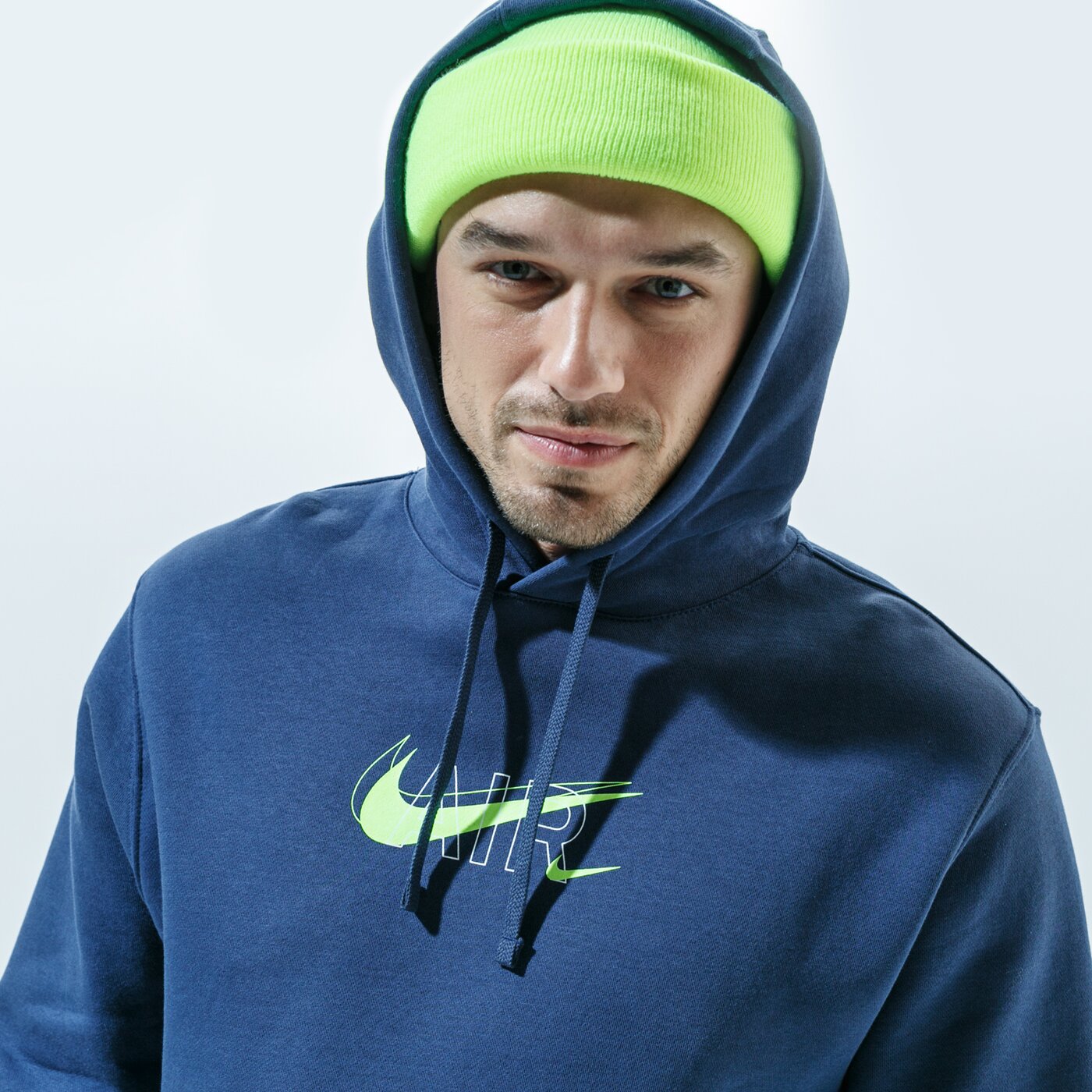 Мъжки суичър NIKE СУИТЧЪР С КАЧУЛКА M NSW HOODIE PO AIR PRNT PACK dd9694-410 цвят тъмносин