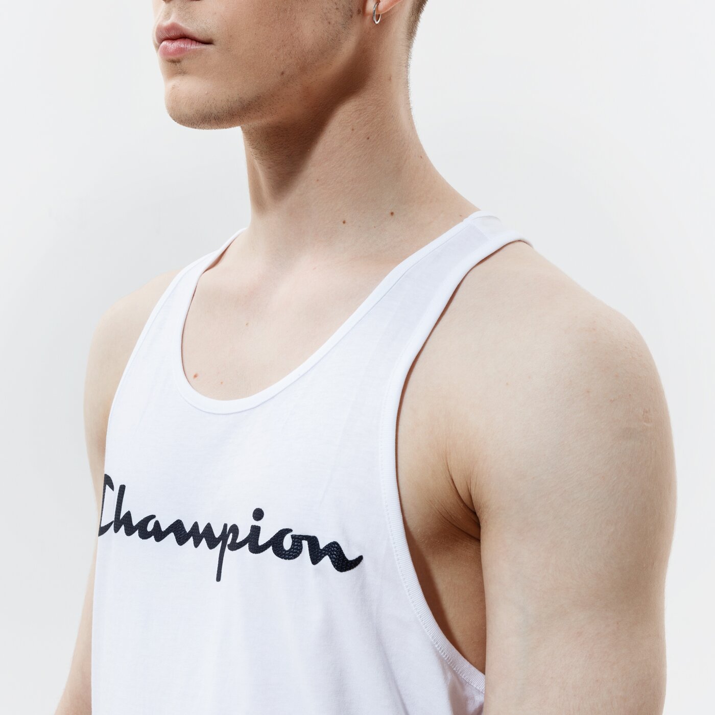 Мъжка тениска CHAMPION ПОТНИК ПОТНИК ТОП 214145ww001 цвят бял