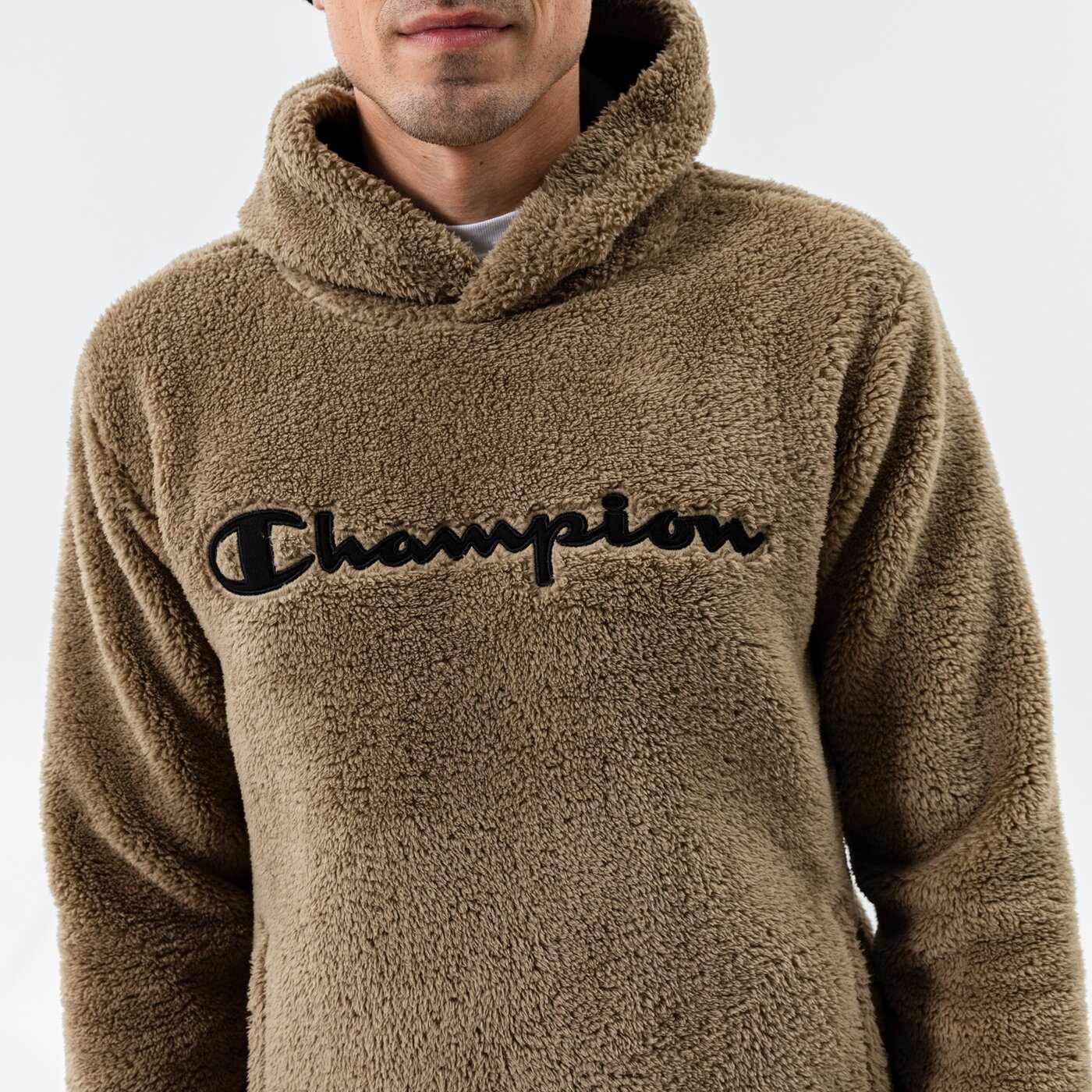 Мъжки суичър CHAMPION СУИТЧЪР С КАЧУЛКА HOODED ТОП 214973gs044 цвят каки