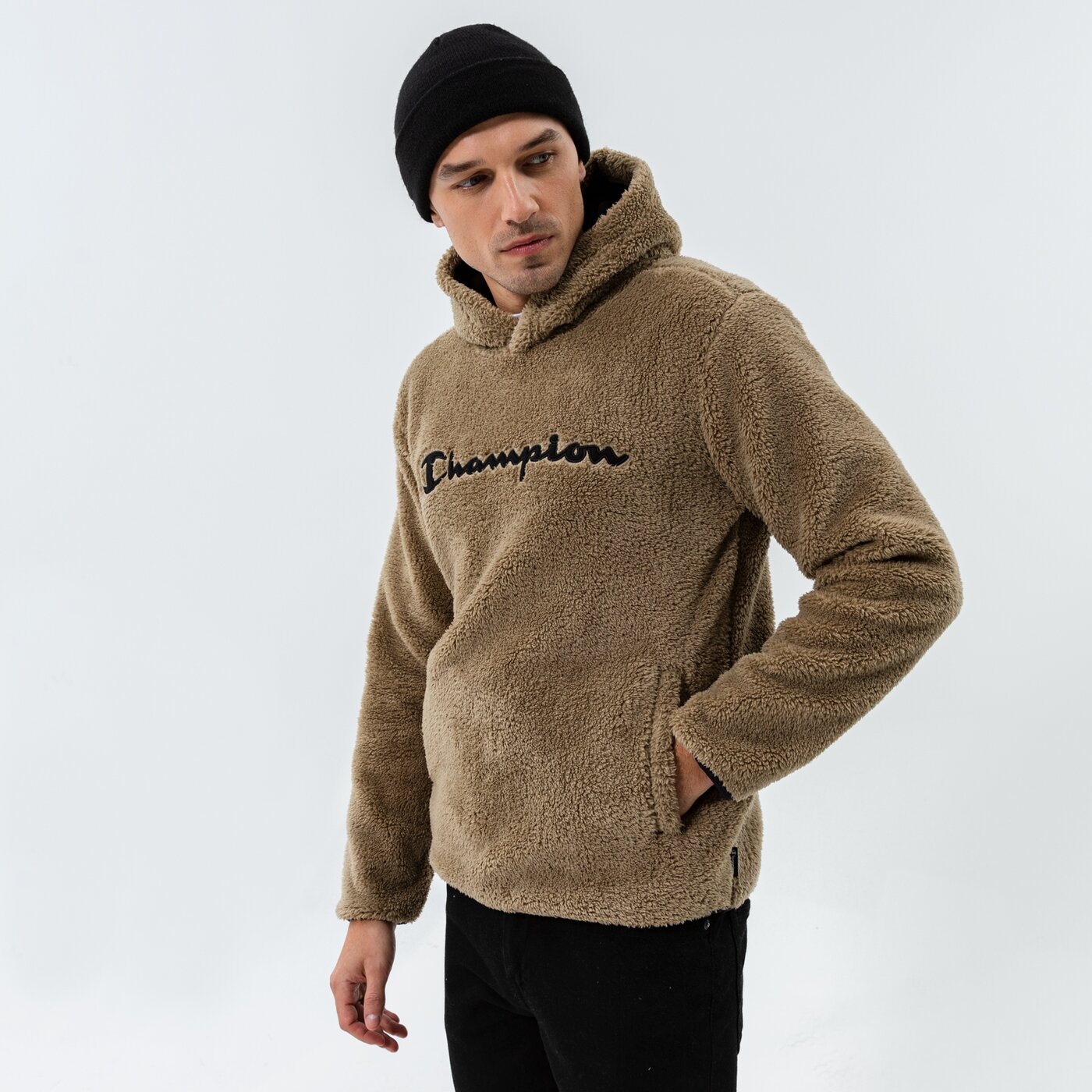 Мъжки суичър CHAMPION СУИТЧЪР С КАЧУЛКА HOODED ТОП 214973gs044 цвят каки