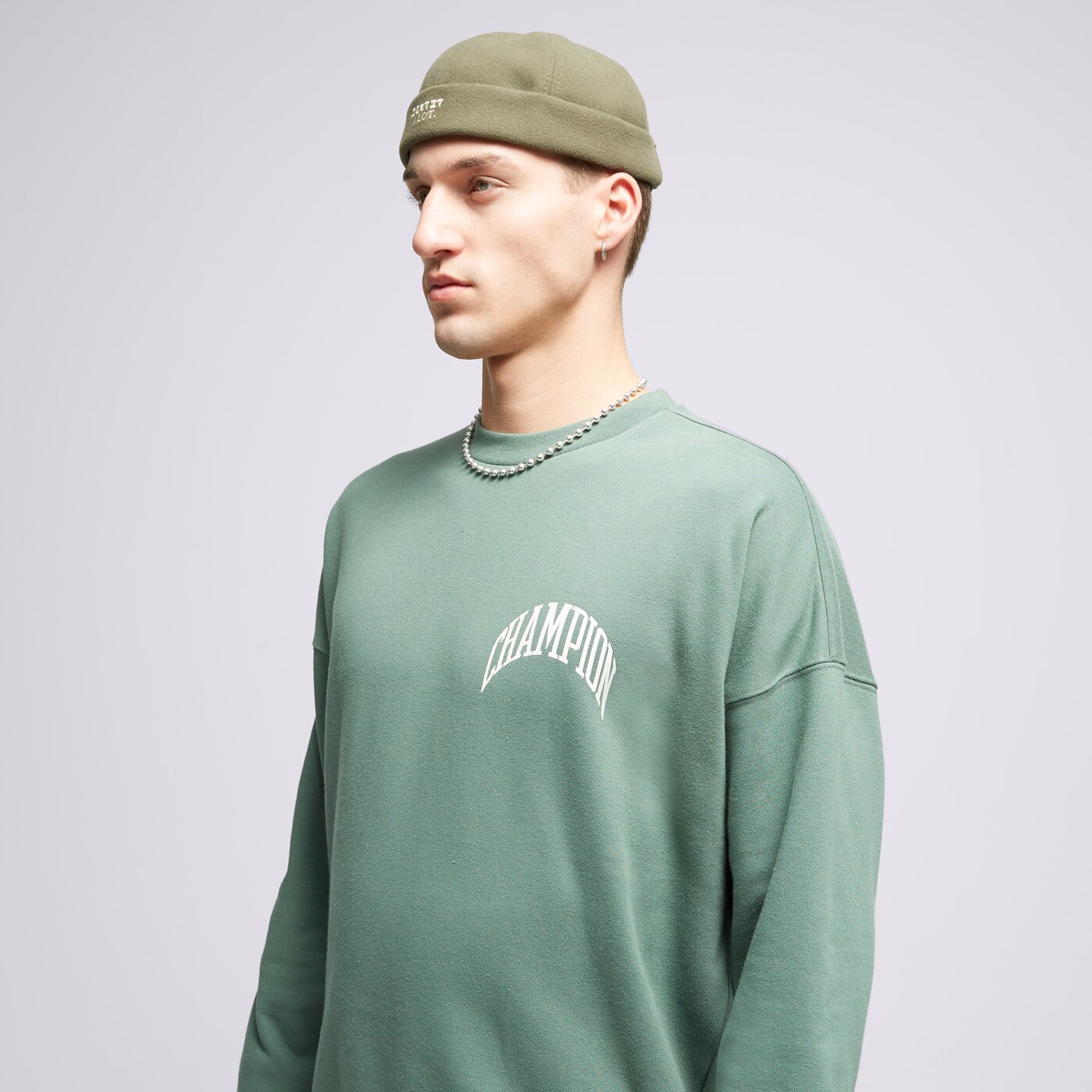 Мъжки суичър CHAMPION СУИТЧЪР CREWNECK SWEATSHIRT 218517gs506 цвят зелен