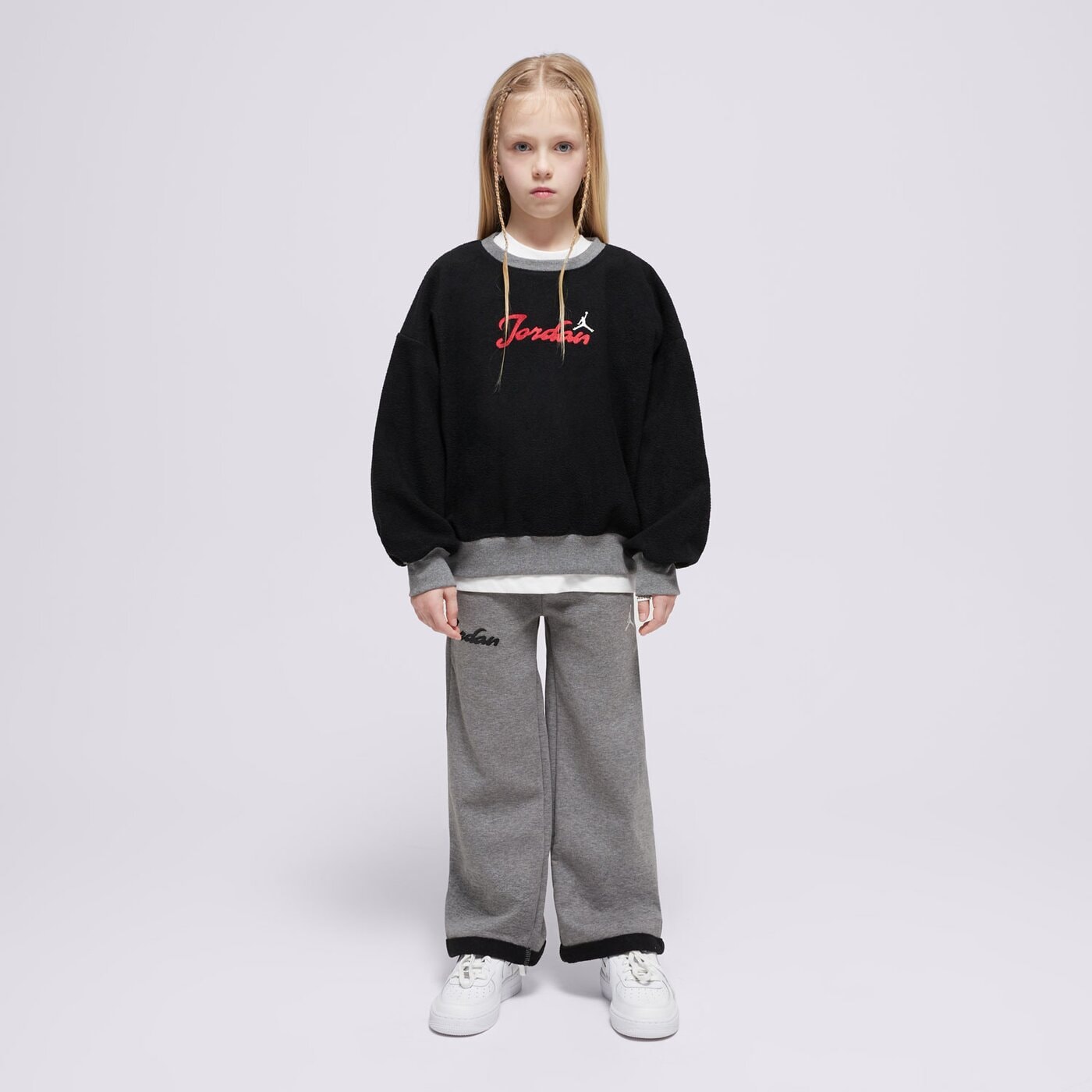 Детски панталони JORDAN ПАНТАЛОНИ JDG META-ENCHANTMENT COZY FLC GIRL 45d520-geh цвят сив