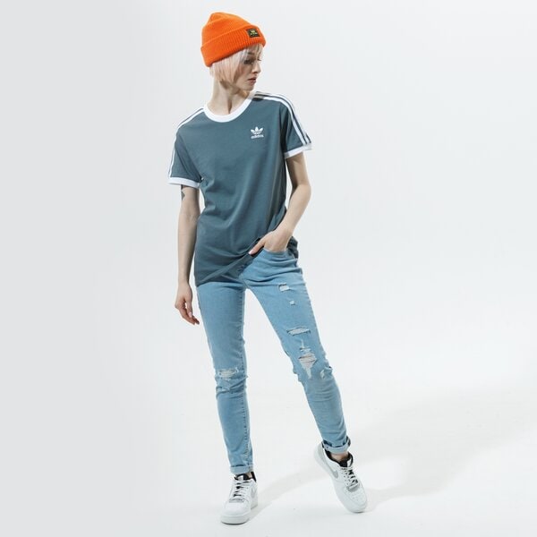 Дамска тениска ADIDAS ТЕНИСКА 3 STRIPES TEE gn2914 цвят зелен