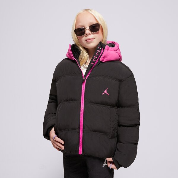 Детска преходно яке JORDAN ЯКЕ ЗИМНО JDG HEAVIEST WT PUFFER GIRL 45d196-023 цвят черен