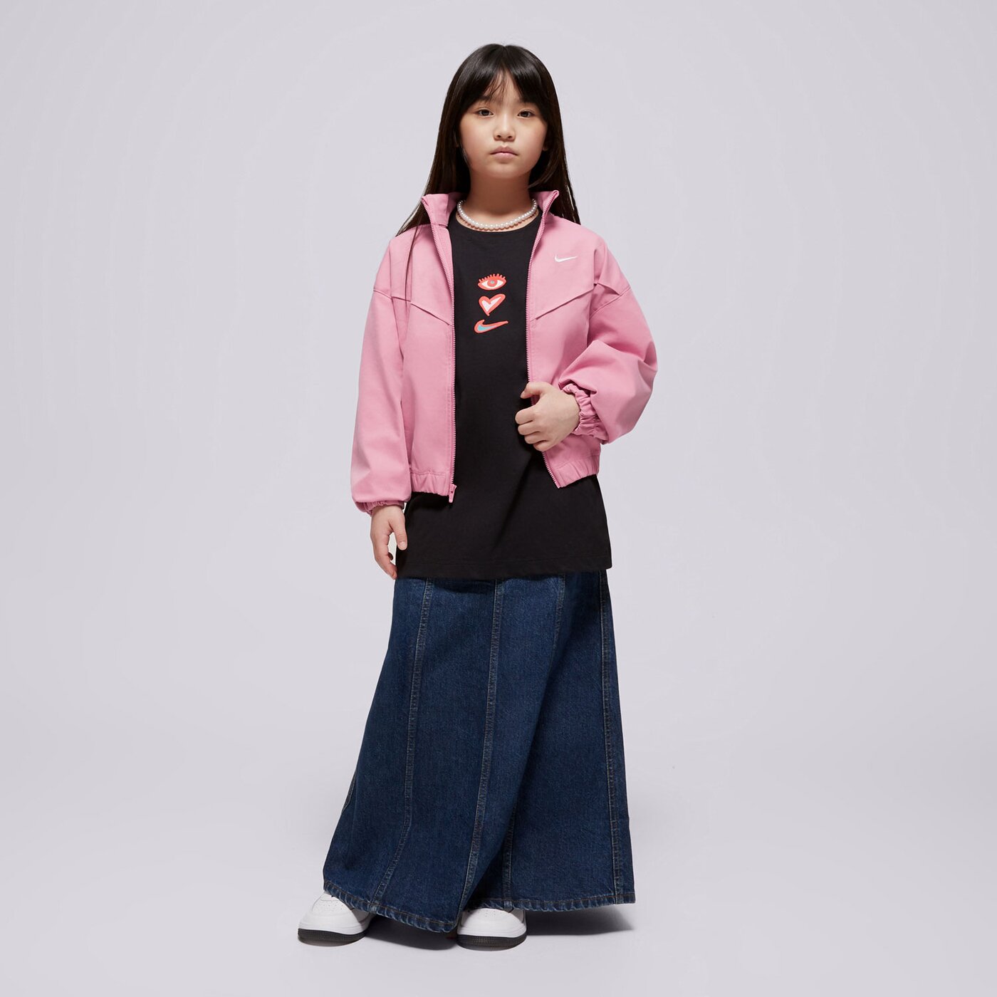 Детска преходно яке NIKE ЯКЕ G NSW LTWT OVRSZD JKT STY STAR GIRL fz5557-646 цвят розов