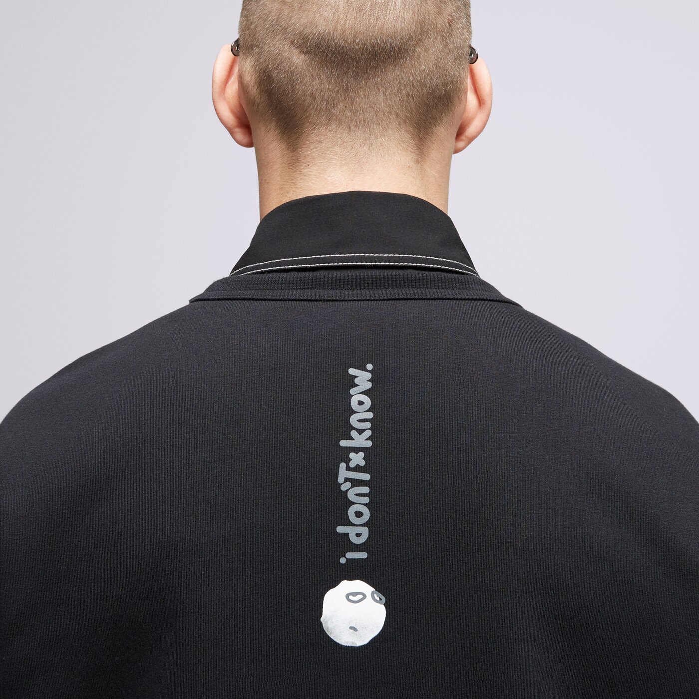 Мъжки суичър S.NOW JOB SIZEER CREWNECK “I DON'T KNOW” BLACK si123blu51001 цвят черен