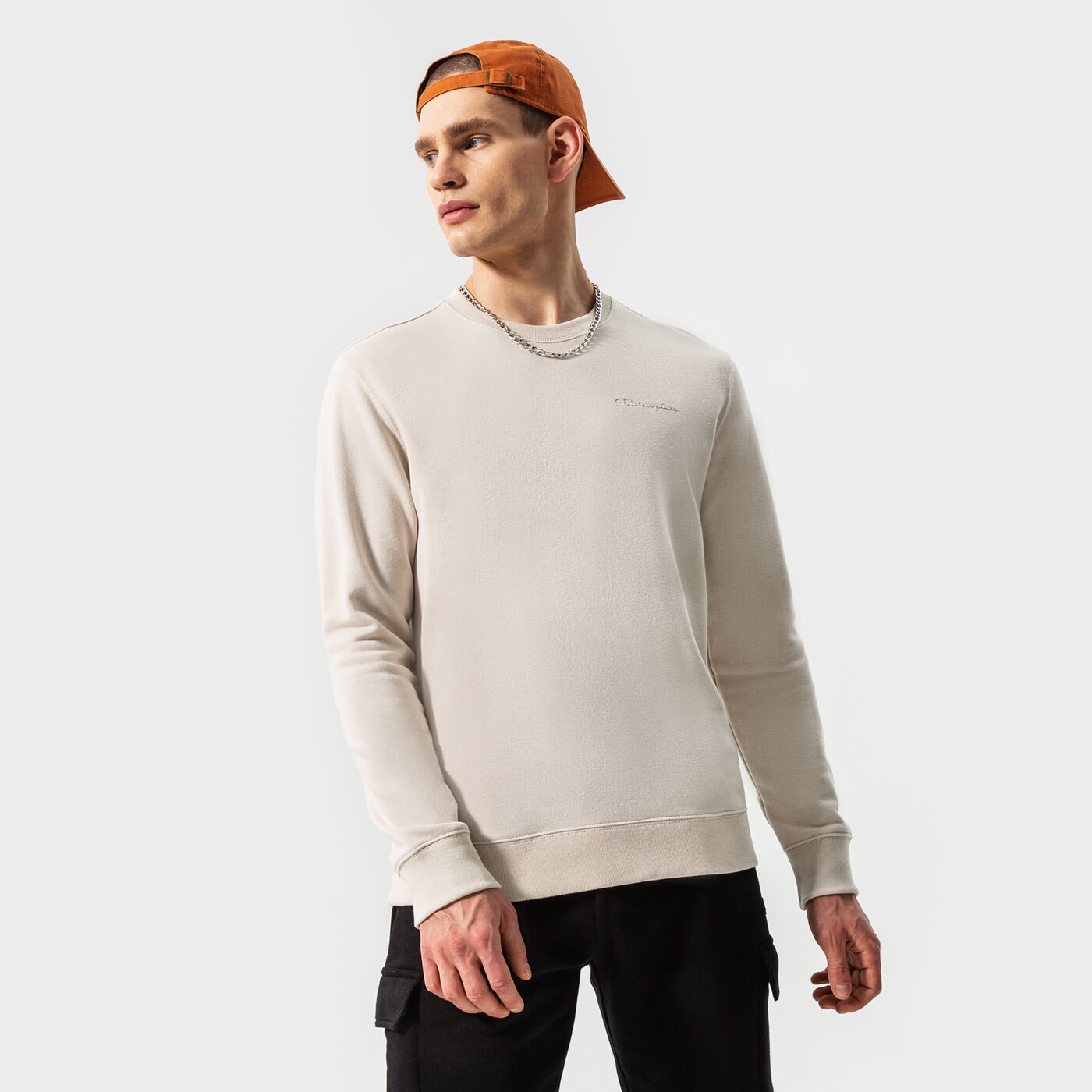 Мъжки суичър CHAMPION СУИТЧЪР CREWNECK SWEATSHIRT 217154ms014 цвят кафяв