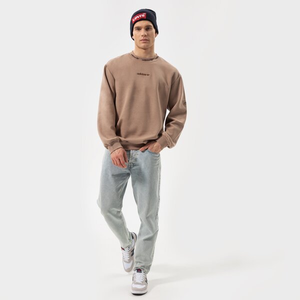 Мъжки суичър ADIDAS СУИТЧЪР TREFOIL LINEAR LABEL SWEATSHIRT hm2664 цвят кафяв