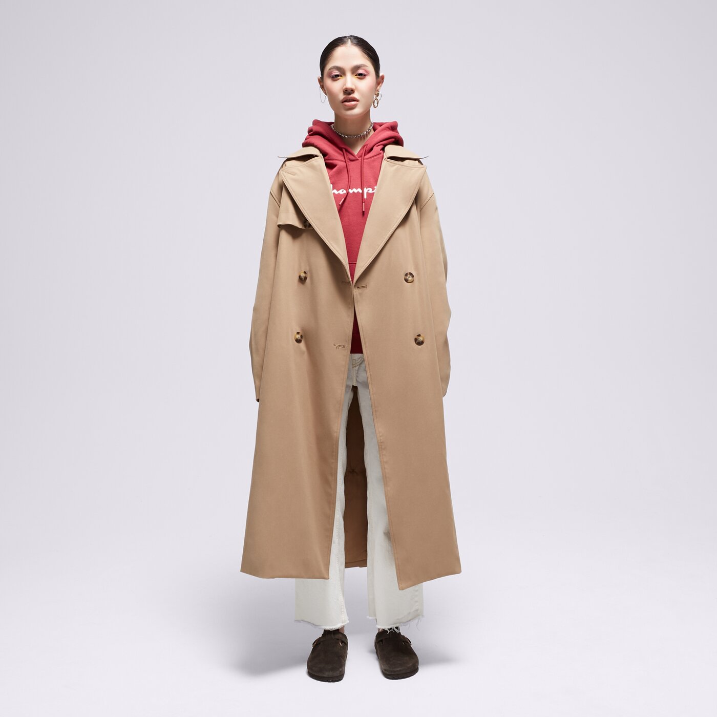 Дамски суичър CHAMPION СУИТЧЪР С КАЧУЛКА HOODED SWEATSHIRT 116579rs508 цвят бордо