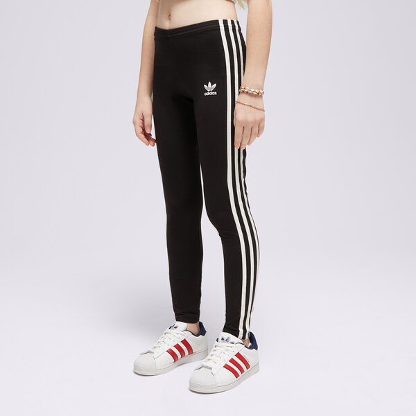 Детски панталони ADIDAS GIRLS' 3 STRIPES КЛИН JUNIOR G hd2025 цвят черен