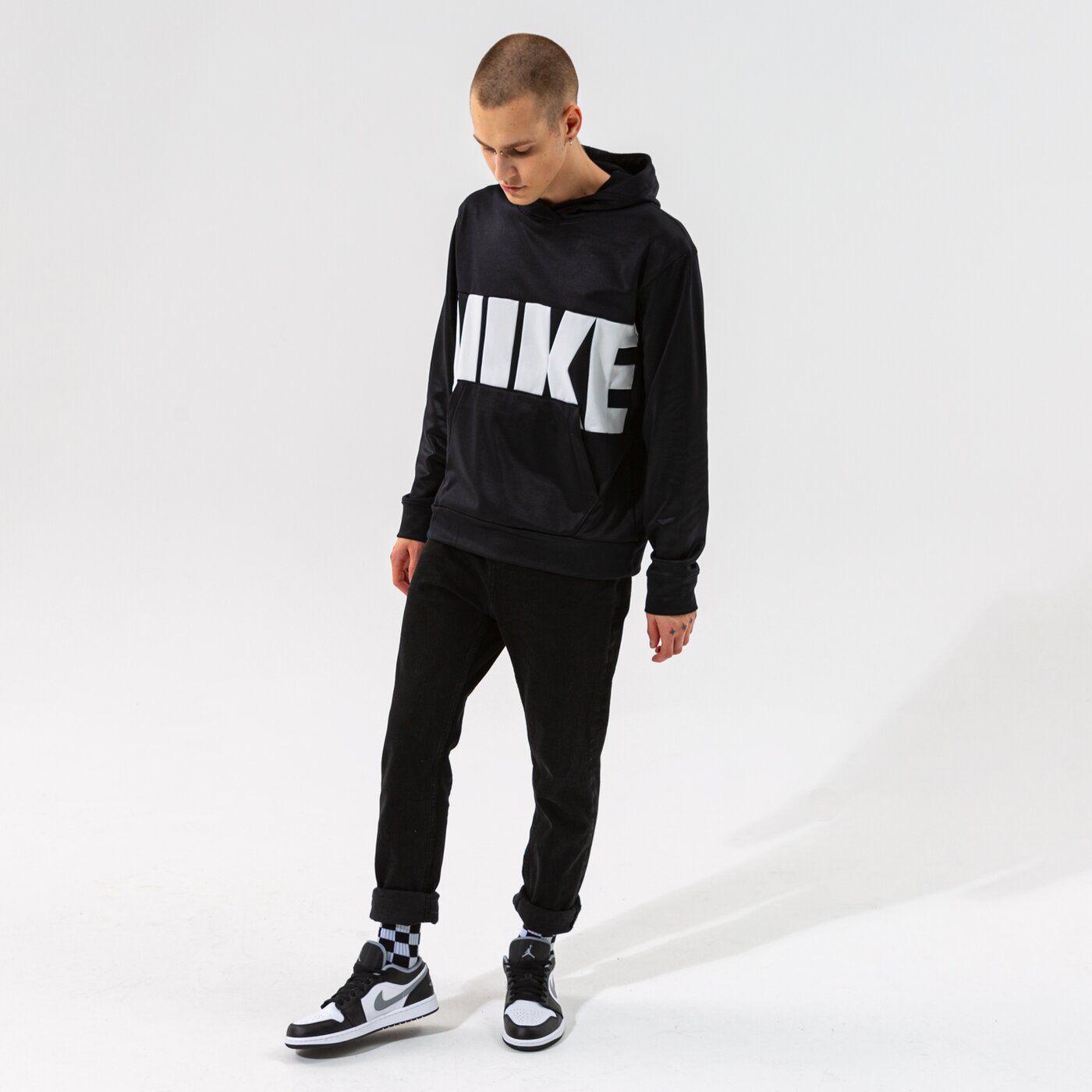Мъжки суичър NIKE СУИТЧЪР С КАЧУЛКА M NK TF STARTING5 PO HOODIE NBA da6370-010 цвят черен