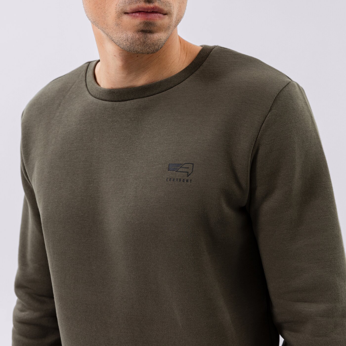 Мъжки суичър CONFRONT СУИТЧЪР SMALL LOGO CREW КАКИ cf321blm32001 цвят каки
