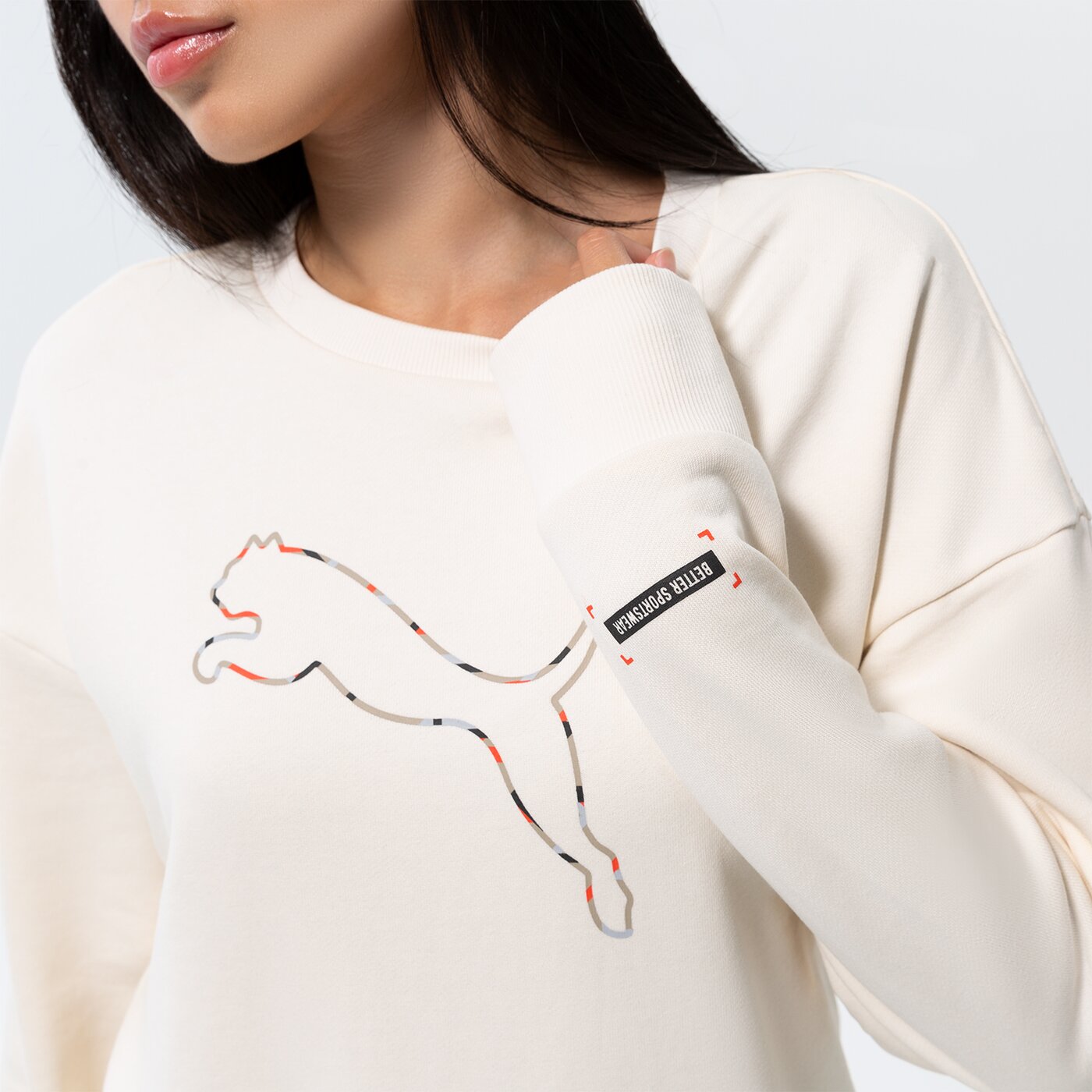 Дамски суичър PUMA СУИТЧЪР BETTER CREW FL 670035 99 цвят бял