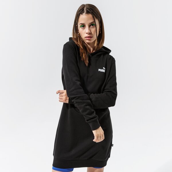 Дамски PUMA РОКЛЯ ESS HOODED АНЦУГS FL - PUMA BLACK 58912901 цвят черен