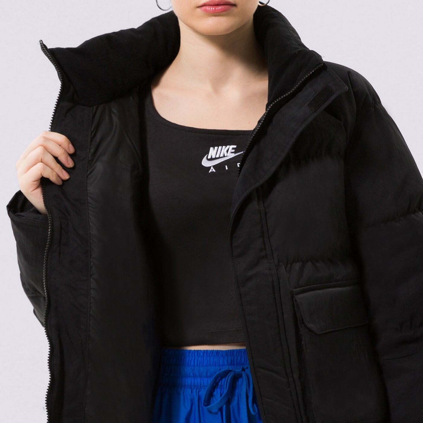 Дамско зимно яке JORDAN ЯКЕ ЗИМНО W J FLIGHT PUFFER CORE dr0546-010 цвят черен