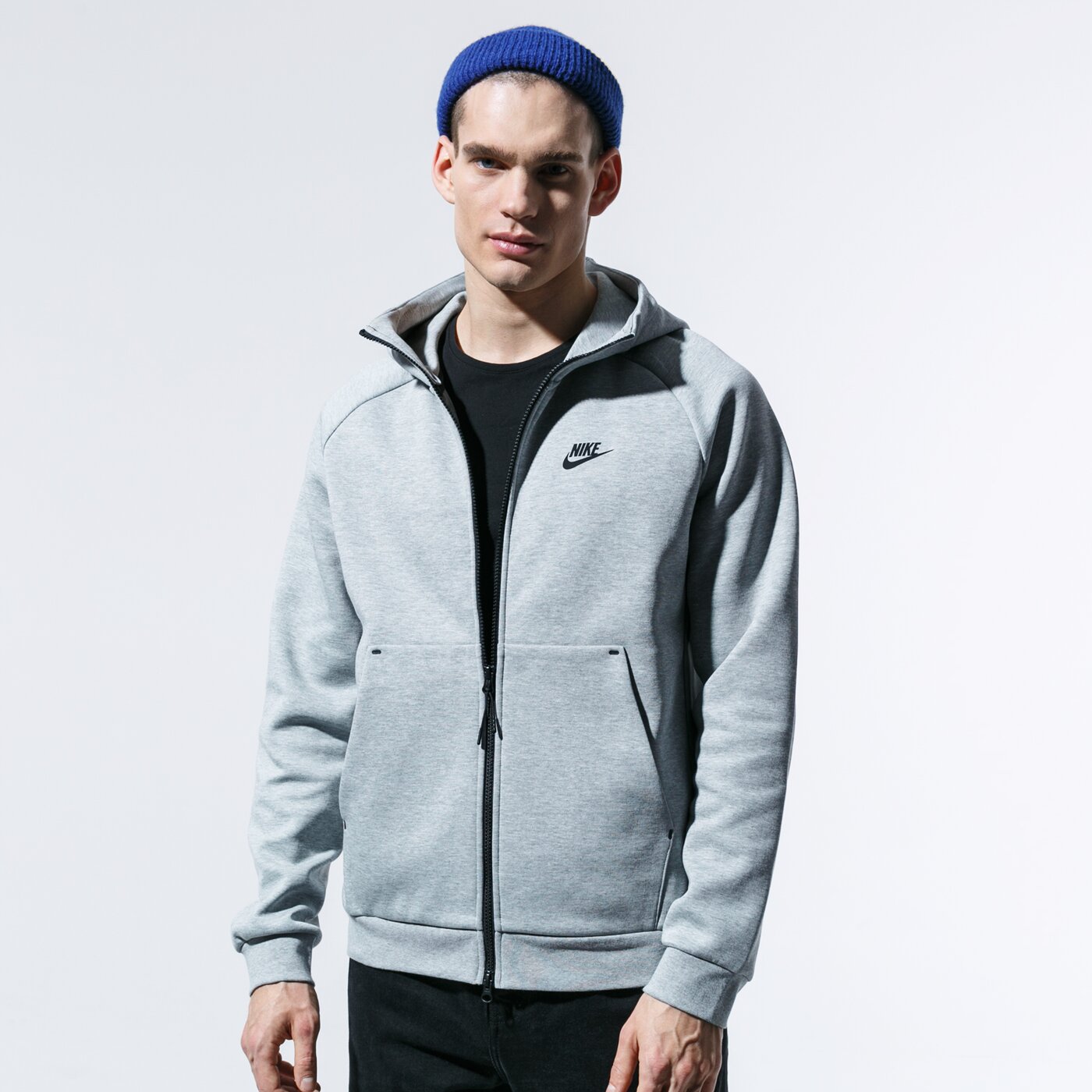 Мъжки суичър NIKE СУИТЧЪР СЪС ЗАКОПЧАВАНЕ С КАЧУЛКА   M NSW PE HOODIE FZ  bv3701-063 цвят сив