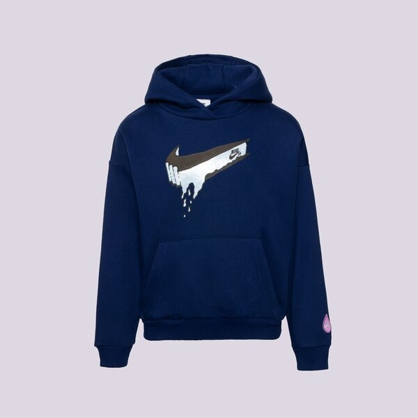 Детски суичър NIKE СУИТЧЪР С КАЧУЛКА K NIKE SB FLC HOODIE BOY hf8801-492 цвят тъмносин