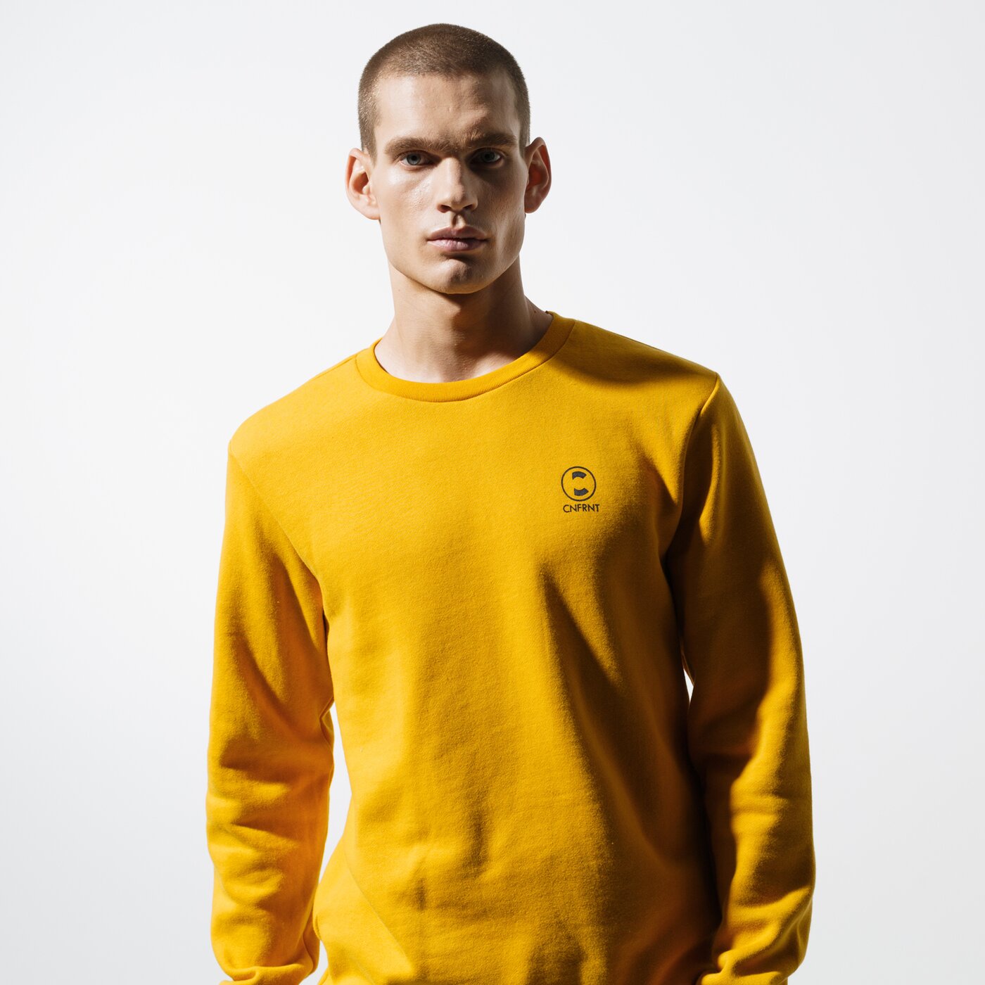 Мъжки суичър CONFRONT СУИТЧЪР ESSENTIAL YLW SWEATSHIRT cf39blm39001 цвят жълт