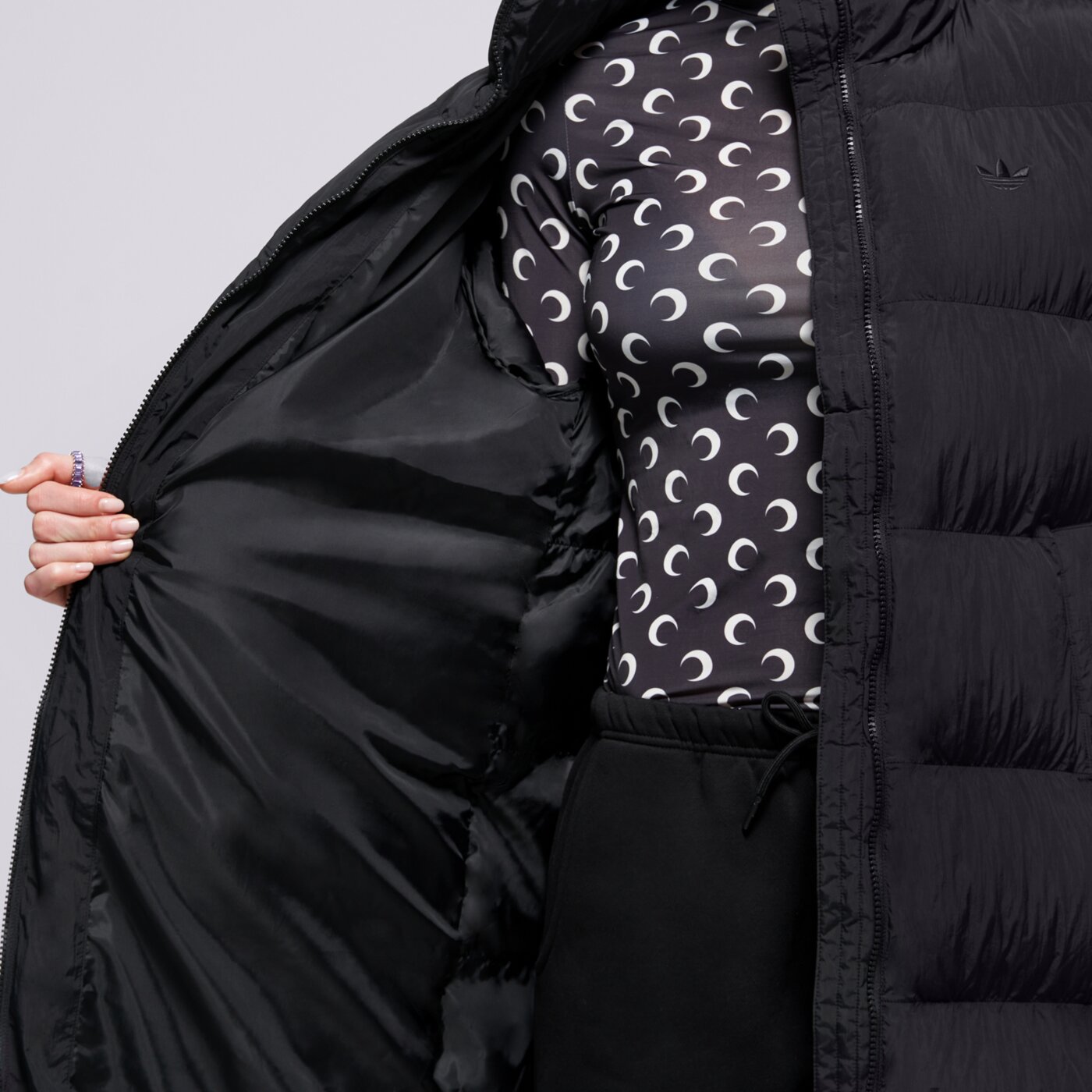 Дамско зимно яке ADIDAS ЯКЕ LONG PUFFER jx2957 цвят черен