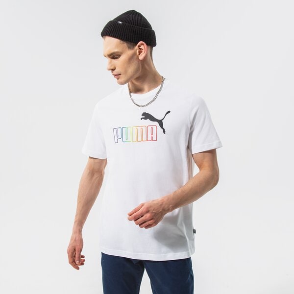 Мъжка тениска PUMA ТЕНИСКА ESS+ RAINBOW TEE 848677 02 цвят бял