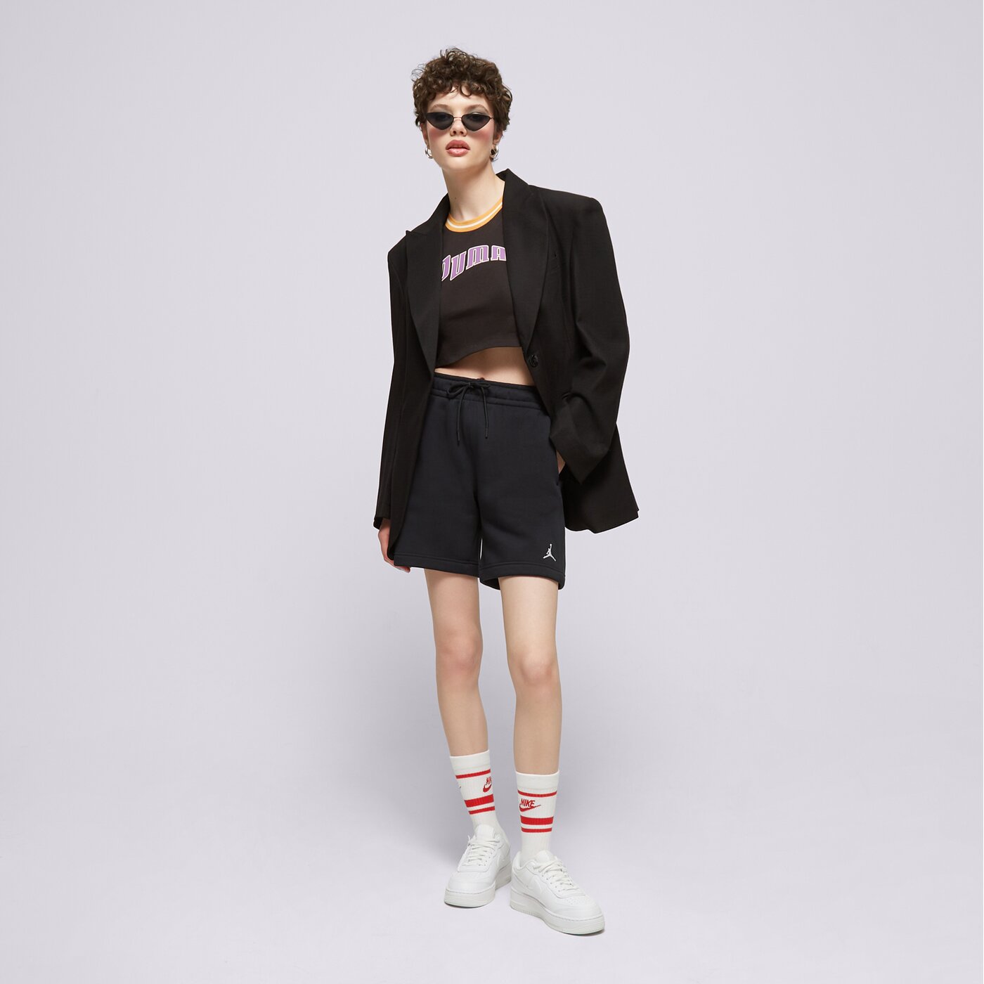 Дамски къси панталони JORDAN ШОРТИ W J BRKLN FLC SHORT 2 fn4497-010 цвят черен