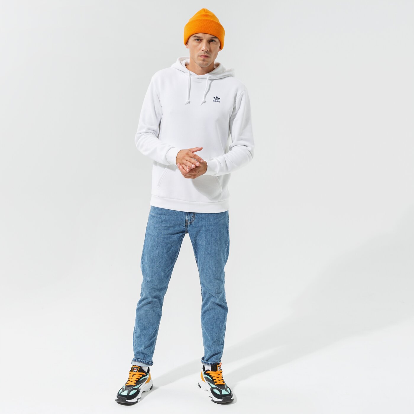 Мъжки суичър ADIDAS TREFOIL ESSENTIAL HOODIE  h34649 цвят бял