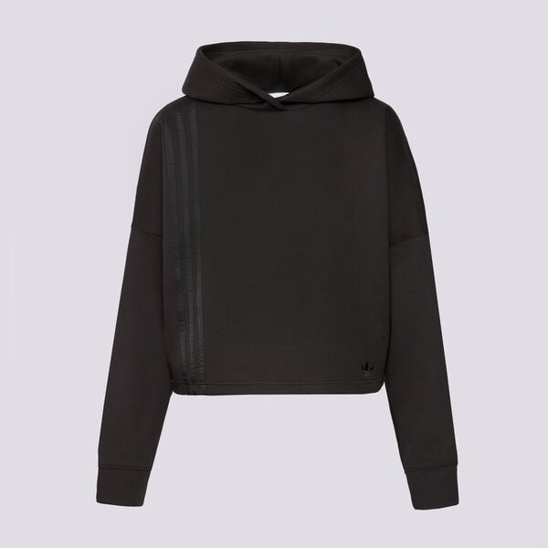Дамски суичър ADIDAS СУИТЧЪР С КАЧУЛКА 3 STRIPES HOODY jx2701 цвят черен